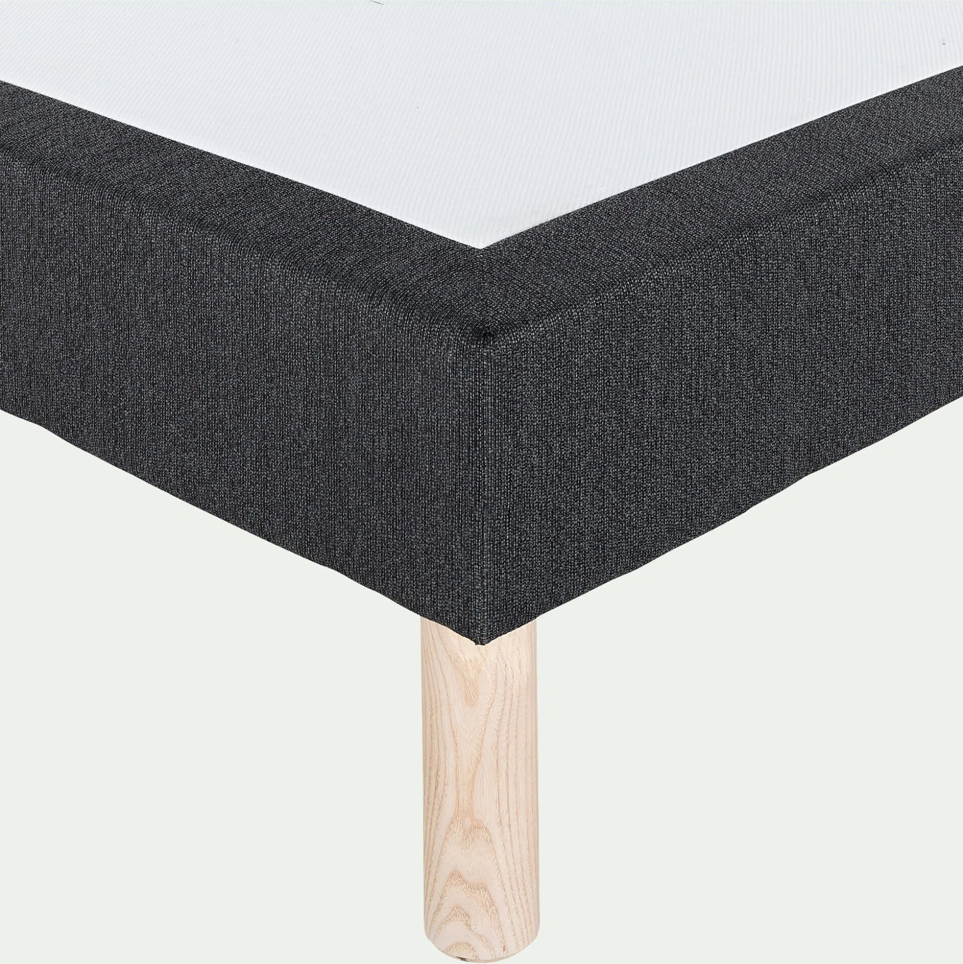 Sommier tapissier 140x200cm gris anthracite