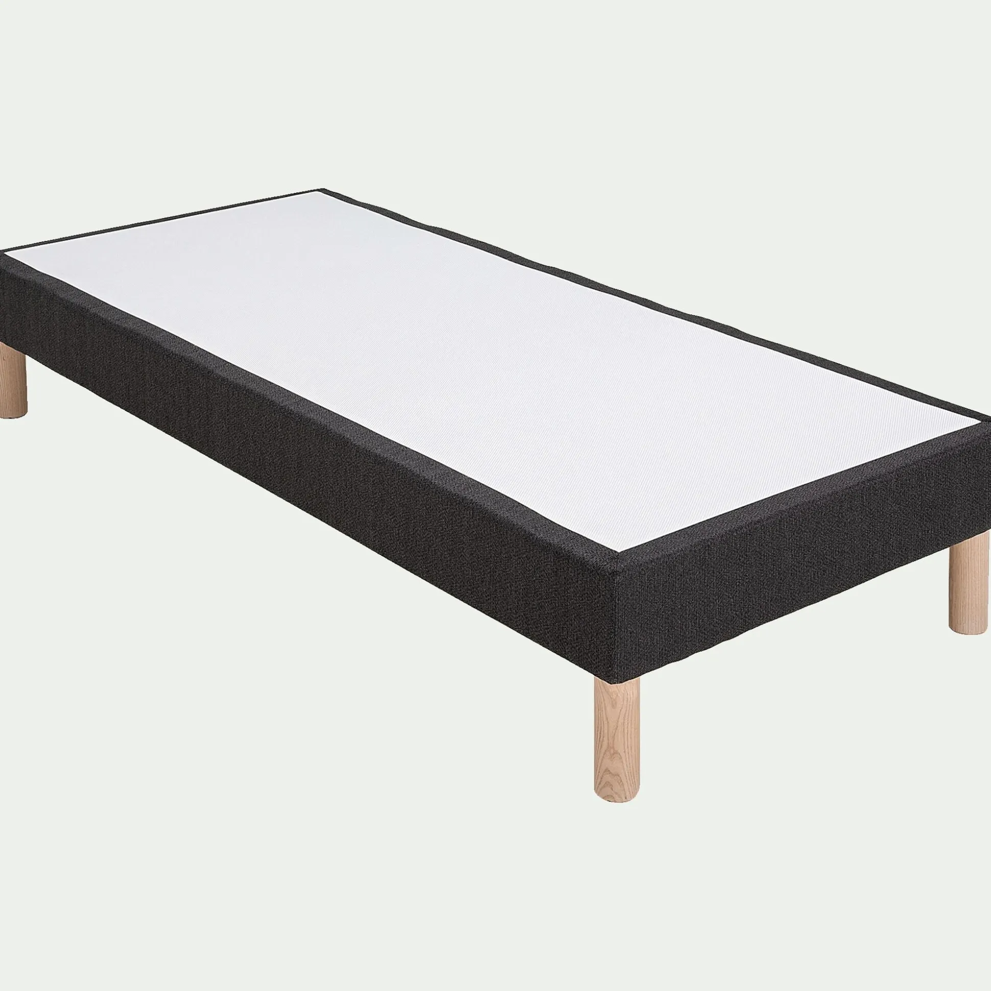 Sommier tapissier 90x200cm gris anthracite