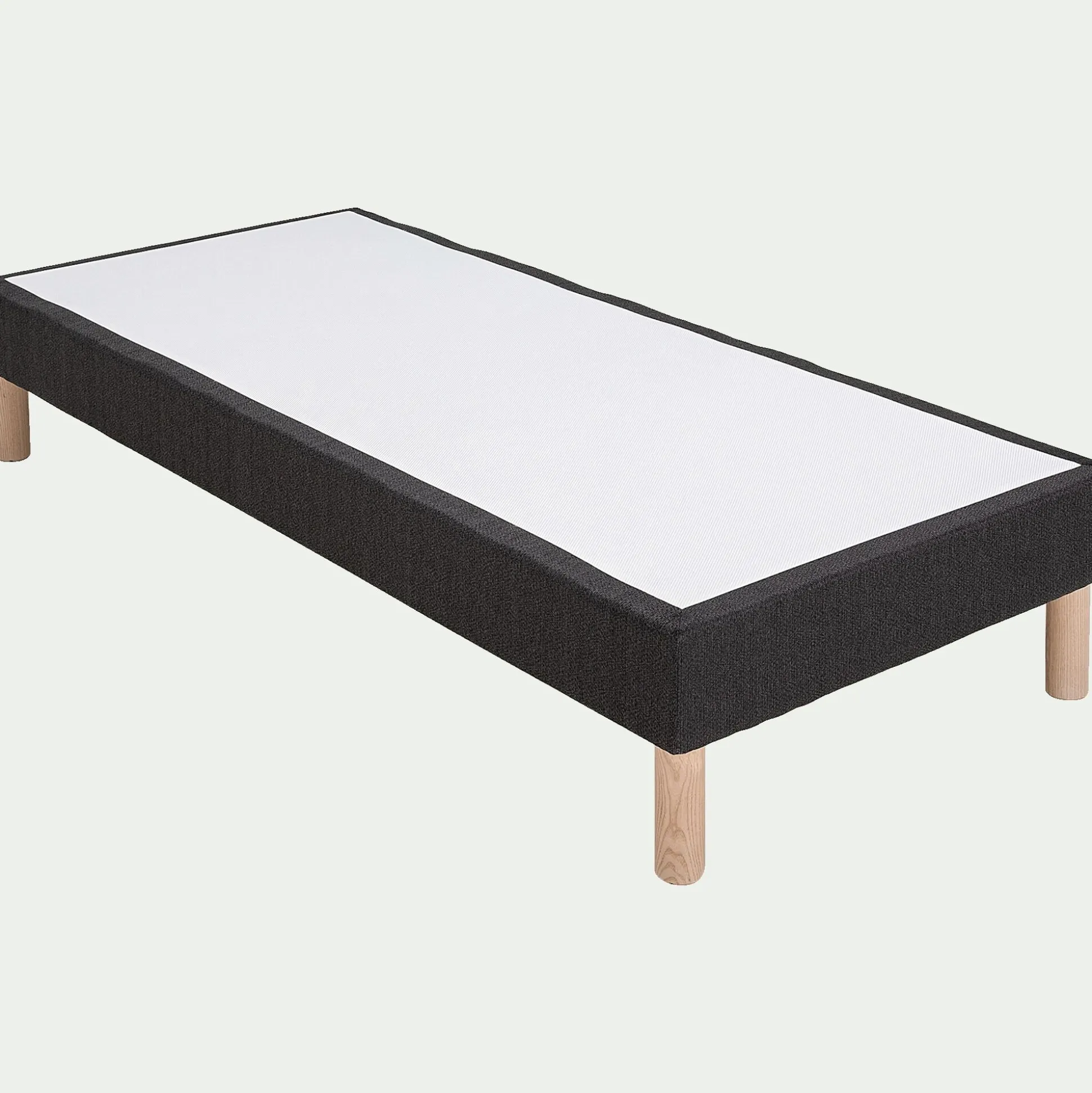 Sommier tapissier 90x200cm - gris anthracite