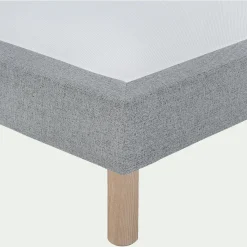 Sommier tapissier 140x190cm - gris clair