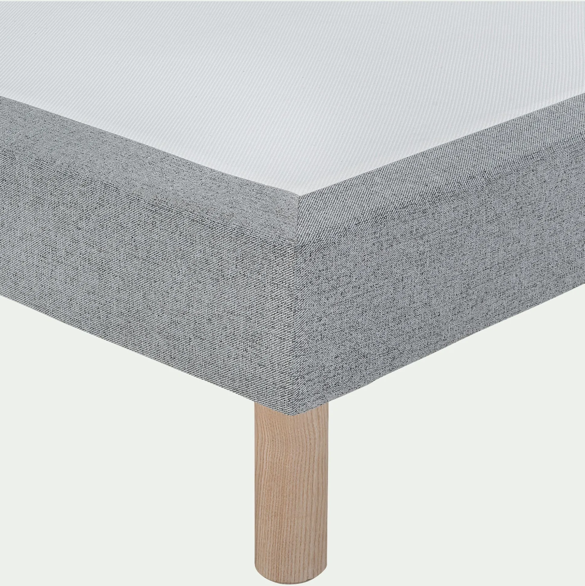 Sommier tapissier 160x200cm gris clair