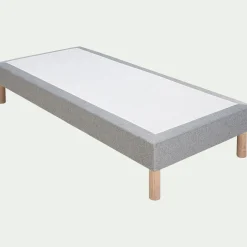 Sommier tapissier 90x200cm - gris clair