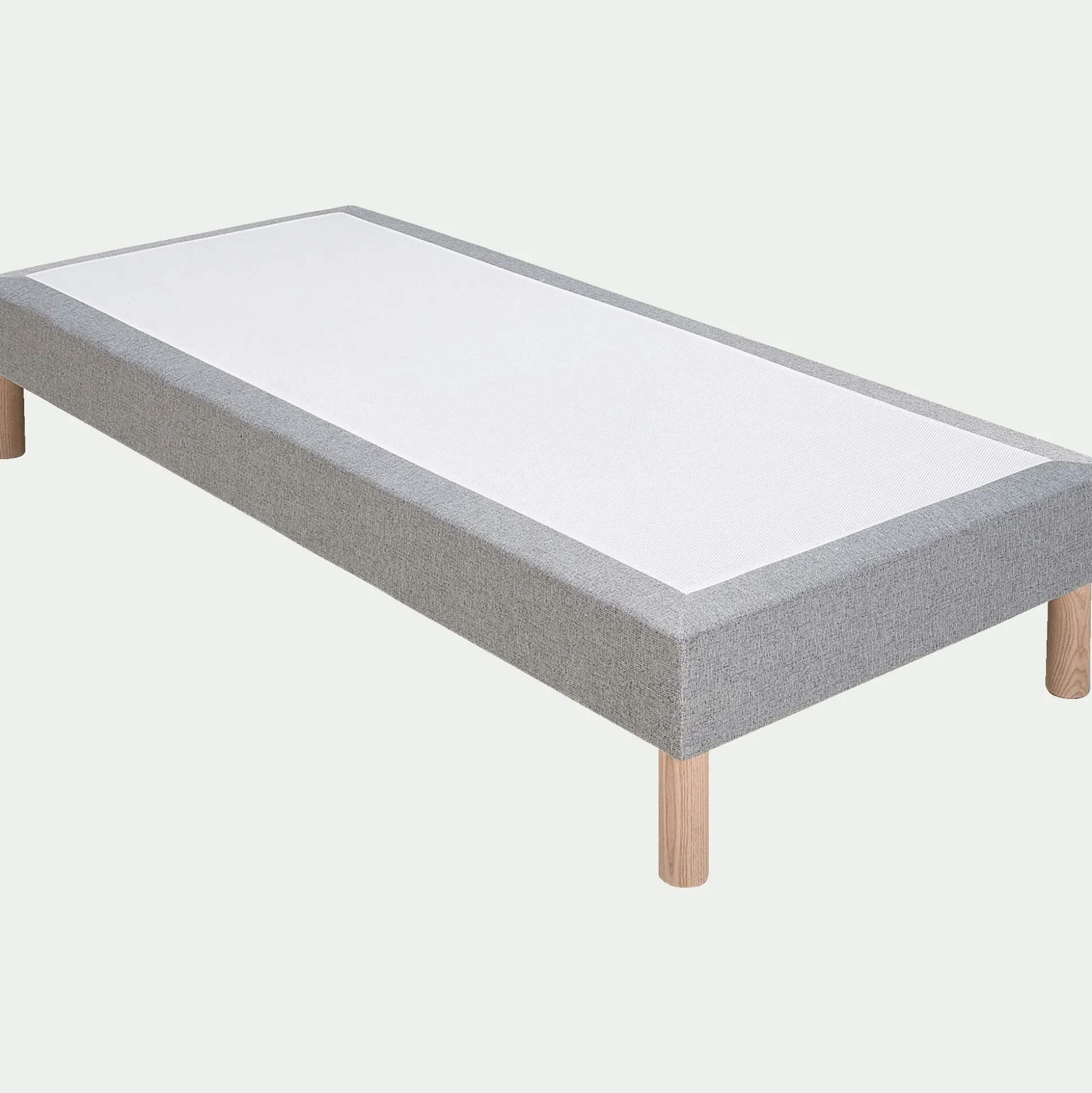 Sommier tapissier 90x200cm gris clair