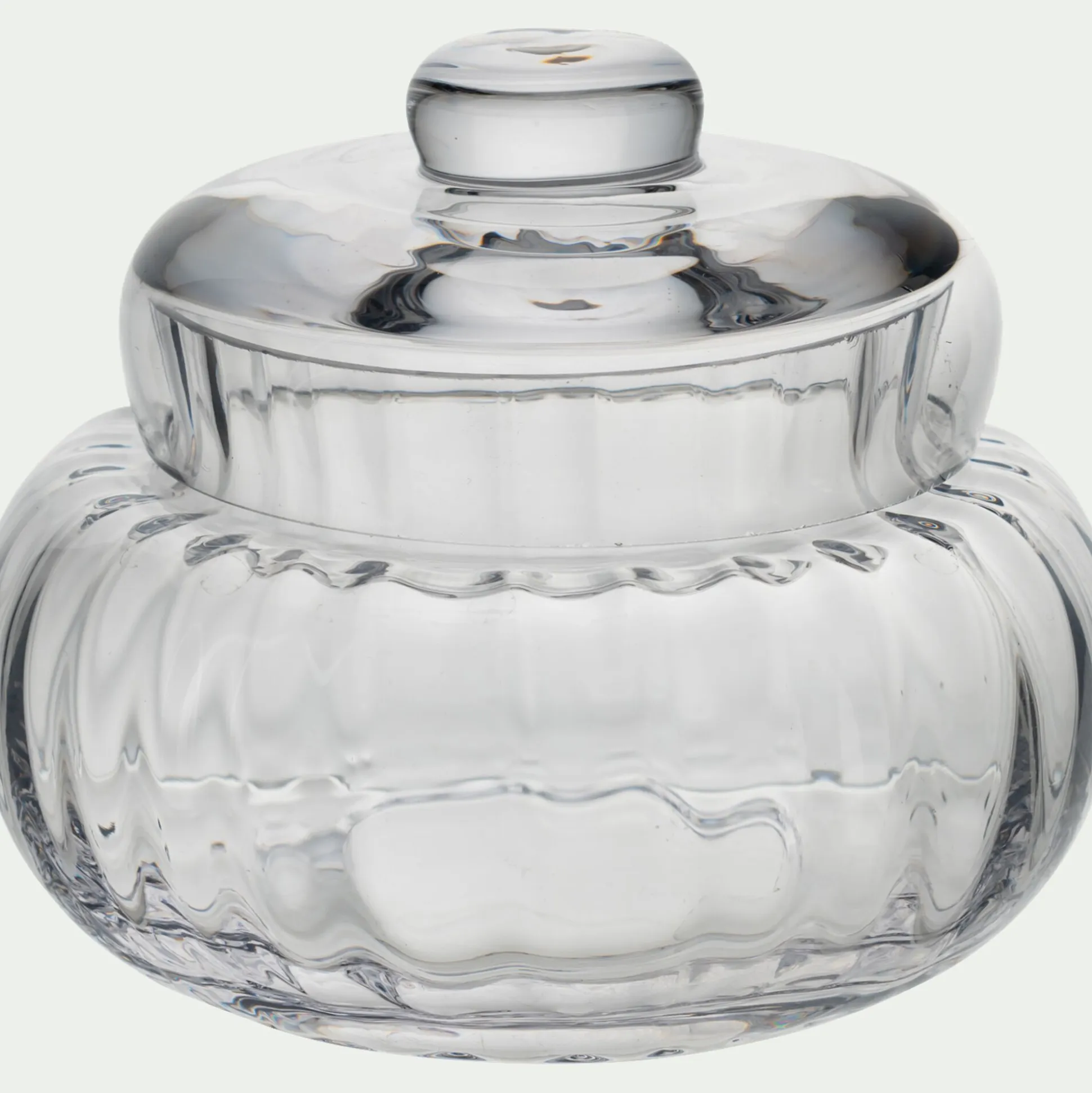 Sucrier avec couvercle en verre - transparent