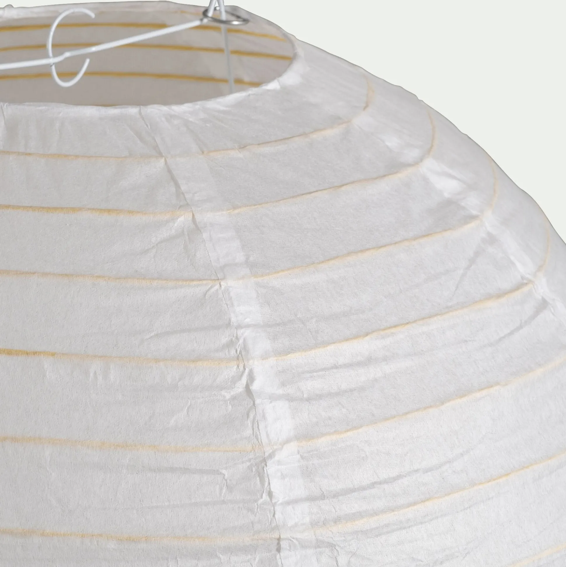 Suspension boule japonaise non électrifiée en papier de riz D40cm - blanc