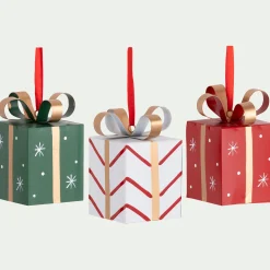 Suspension de Noël cadeau H8,5cm (modèle aléatoire)