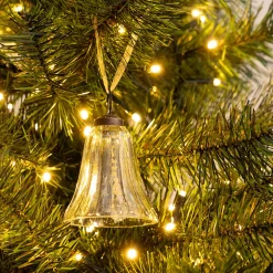 Suspension de Noël cloche en verre H9cm - transparent