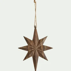 Suspension de Noël en bois de peuplier - naturel (modèle aléatoire)