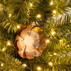 Suspension de Noël en fer - doré