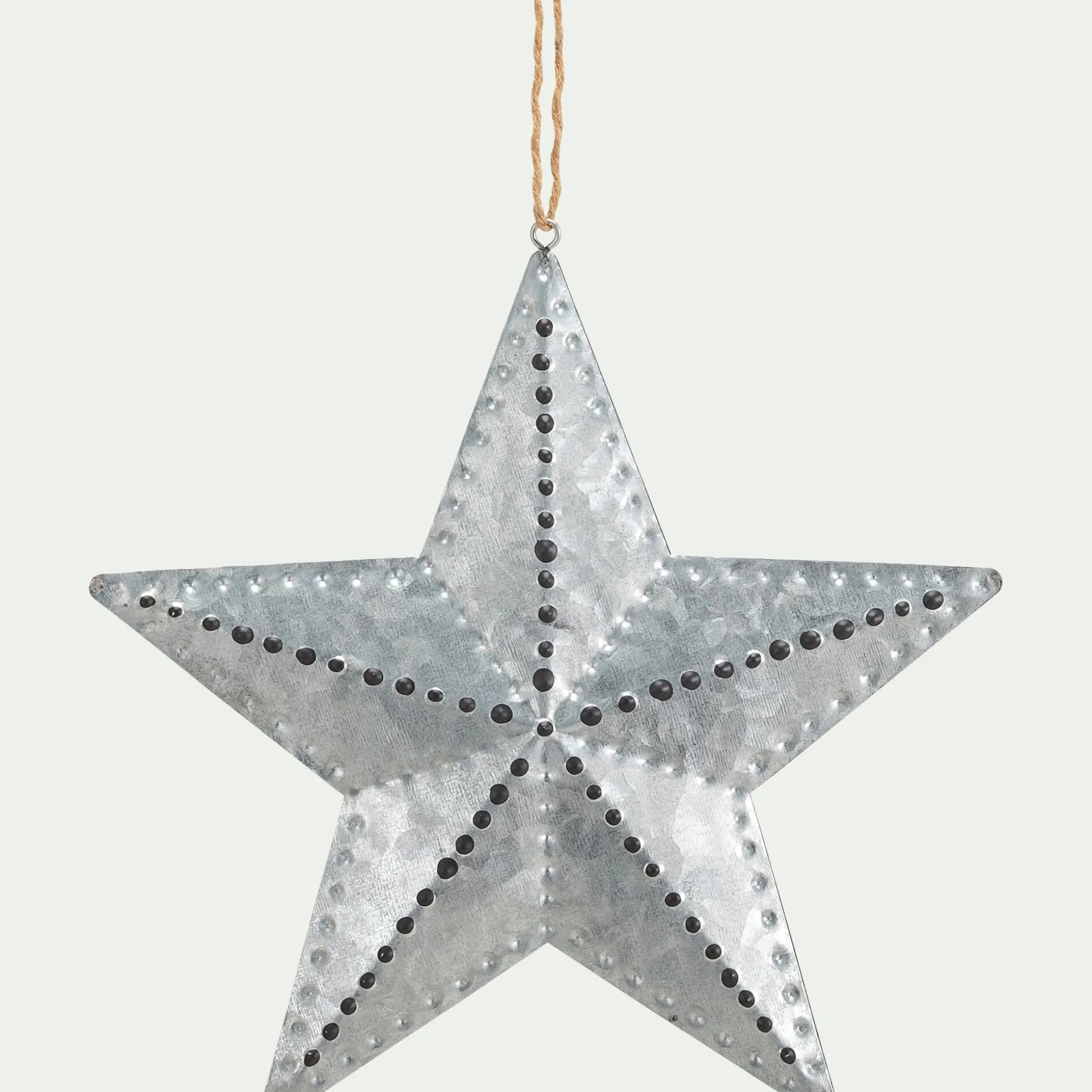 Suspension de Noël étoile en fer D19cm - argenté