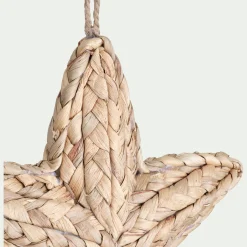 Suspension de Noël étoile en jacinthe d'eau H21cm - naturel