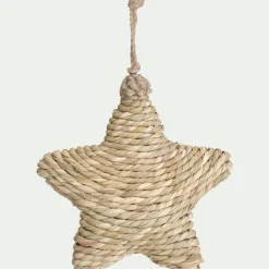 Suspension de Noël étoile H13cm - naturel