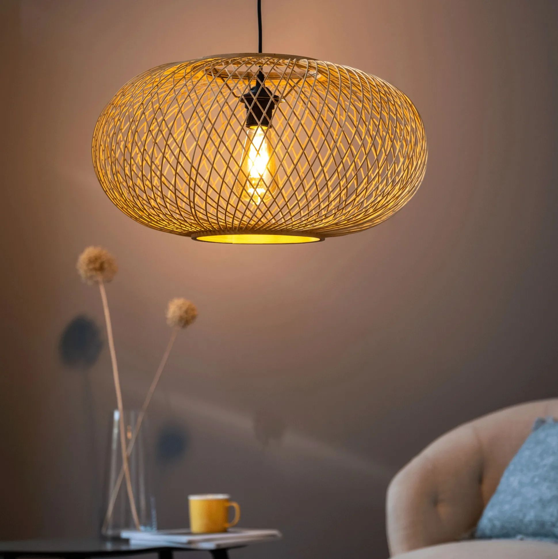 Suspension en bambou - D48xH25cm