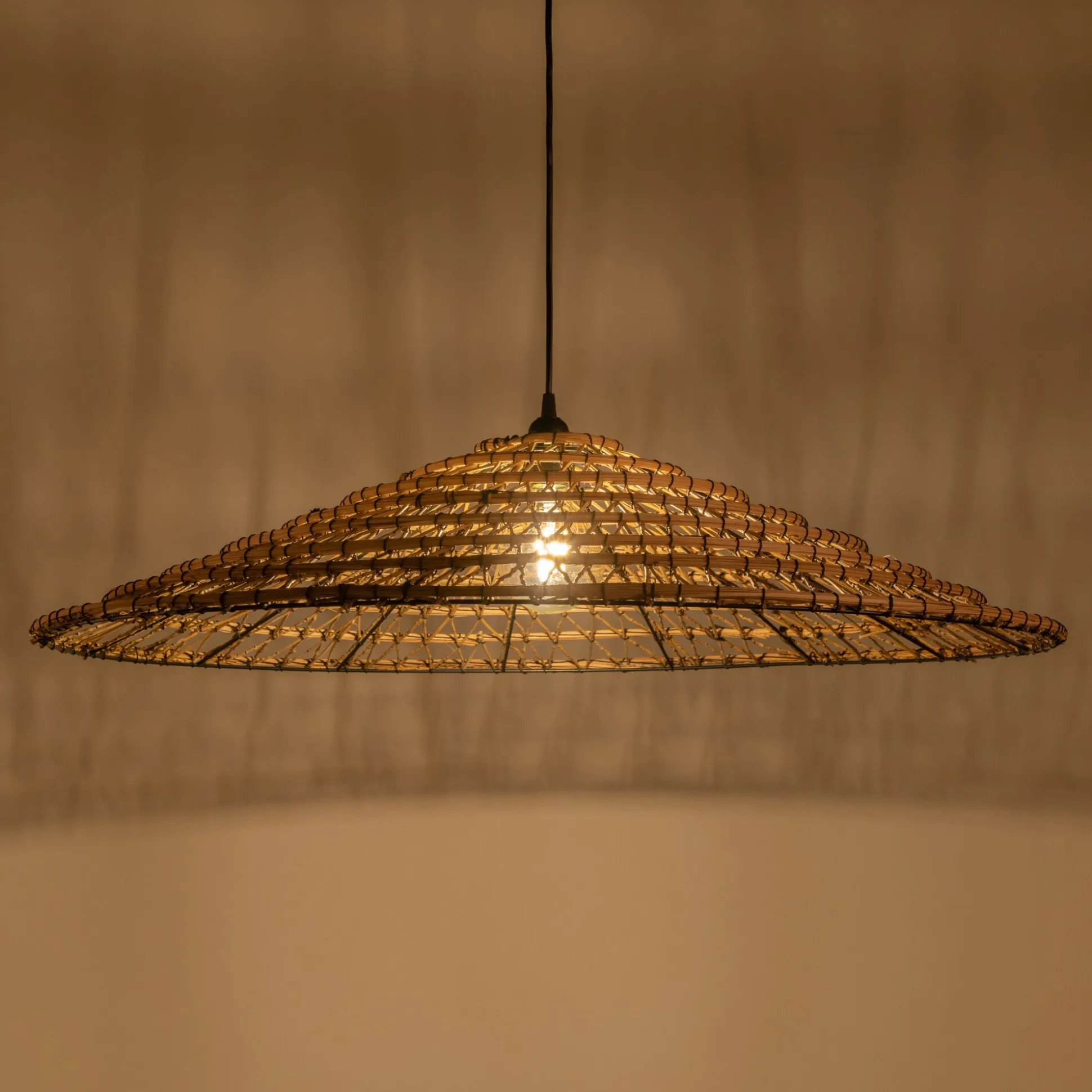 Suspension en fibre de palmier non électrifiée - naturel D88cm