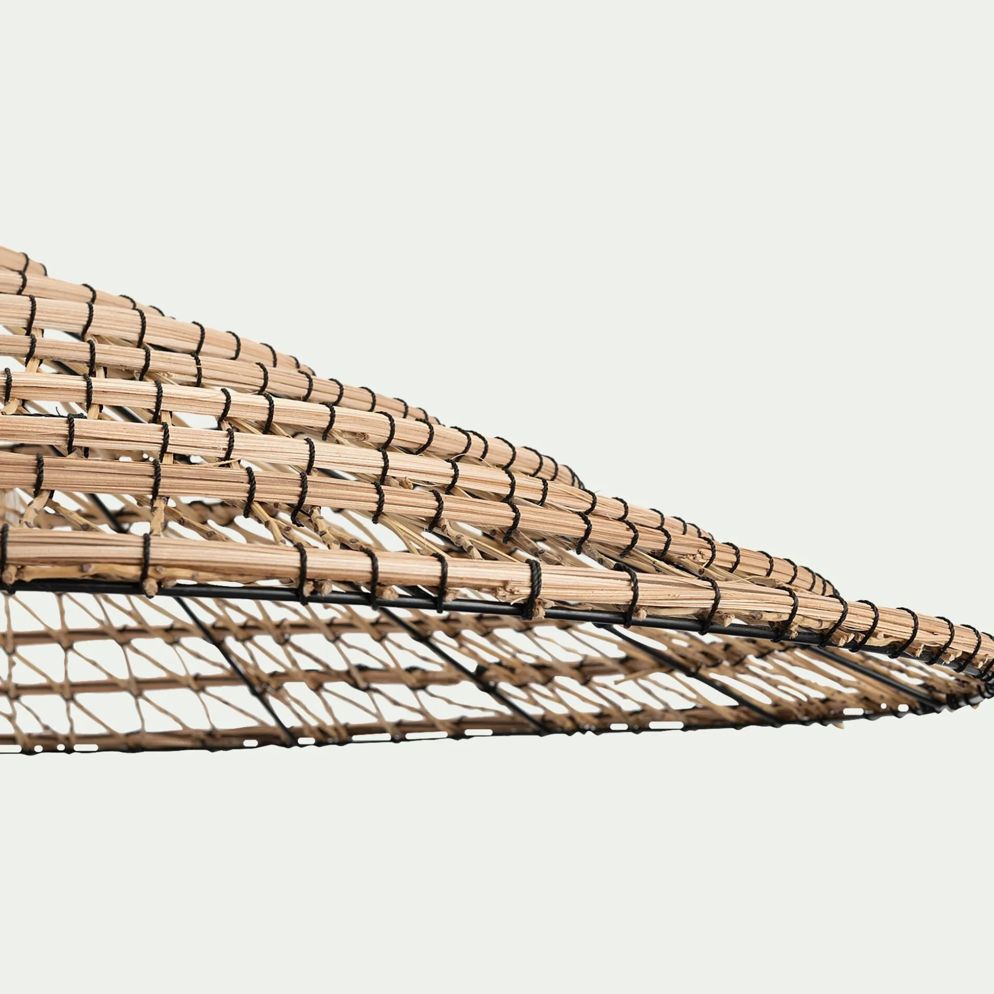 Suspension en fibre de palmier non électrifiée - naturel D88cm