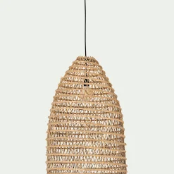 Suspension extérieure électrifiée en fibre de palmier D45xH80cm - naturel