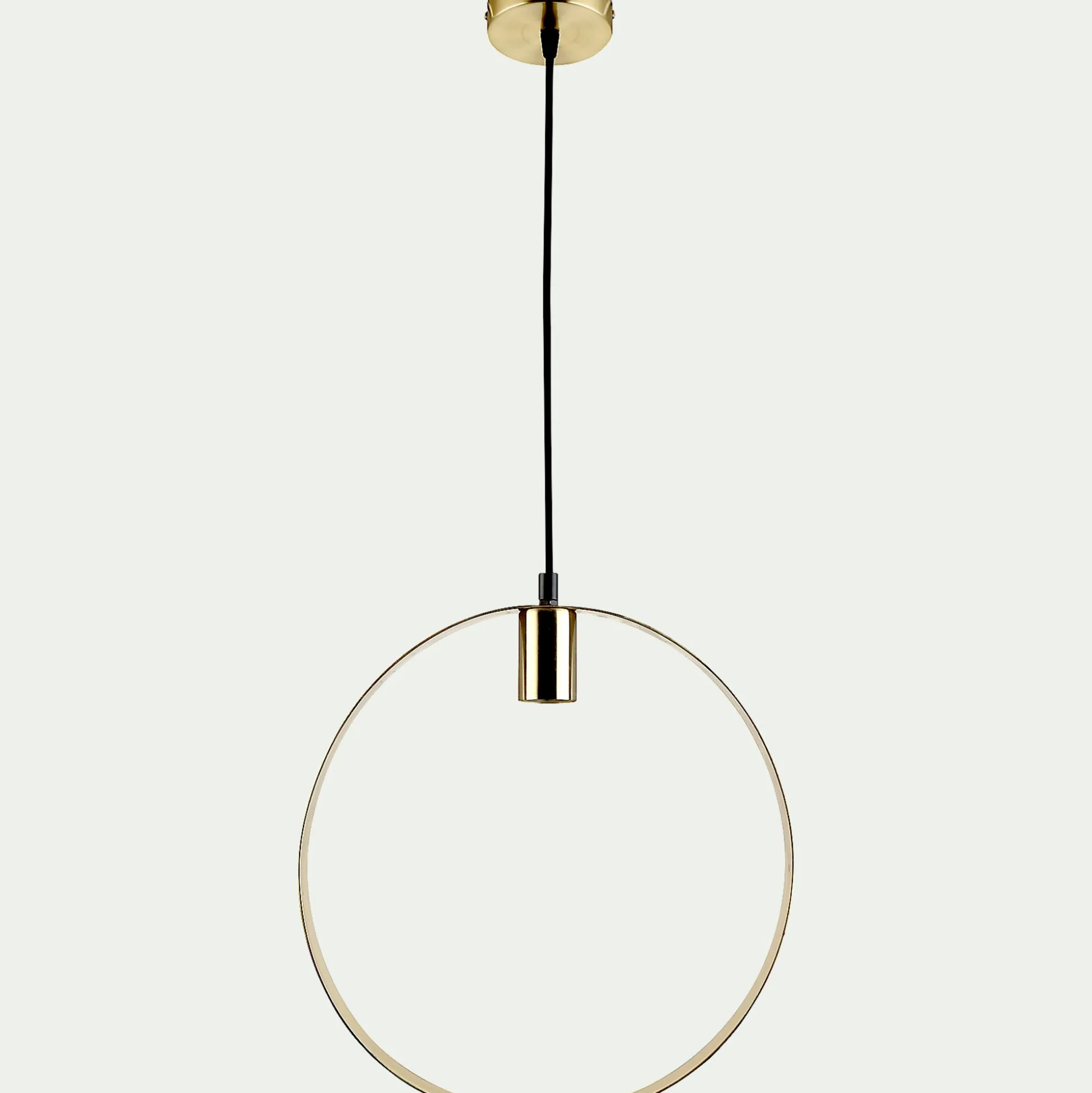 Suspension électrifiée cylindrique E27 en acier D35cm - doré