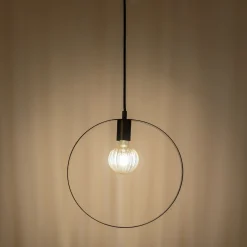 Suspension électrifiée en acier h105cm - noir