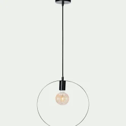 Suspension électrifiée en acier h105cm - noir