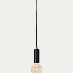 Suspension électrifiée en fer D10x150cm - noir