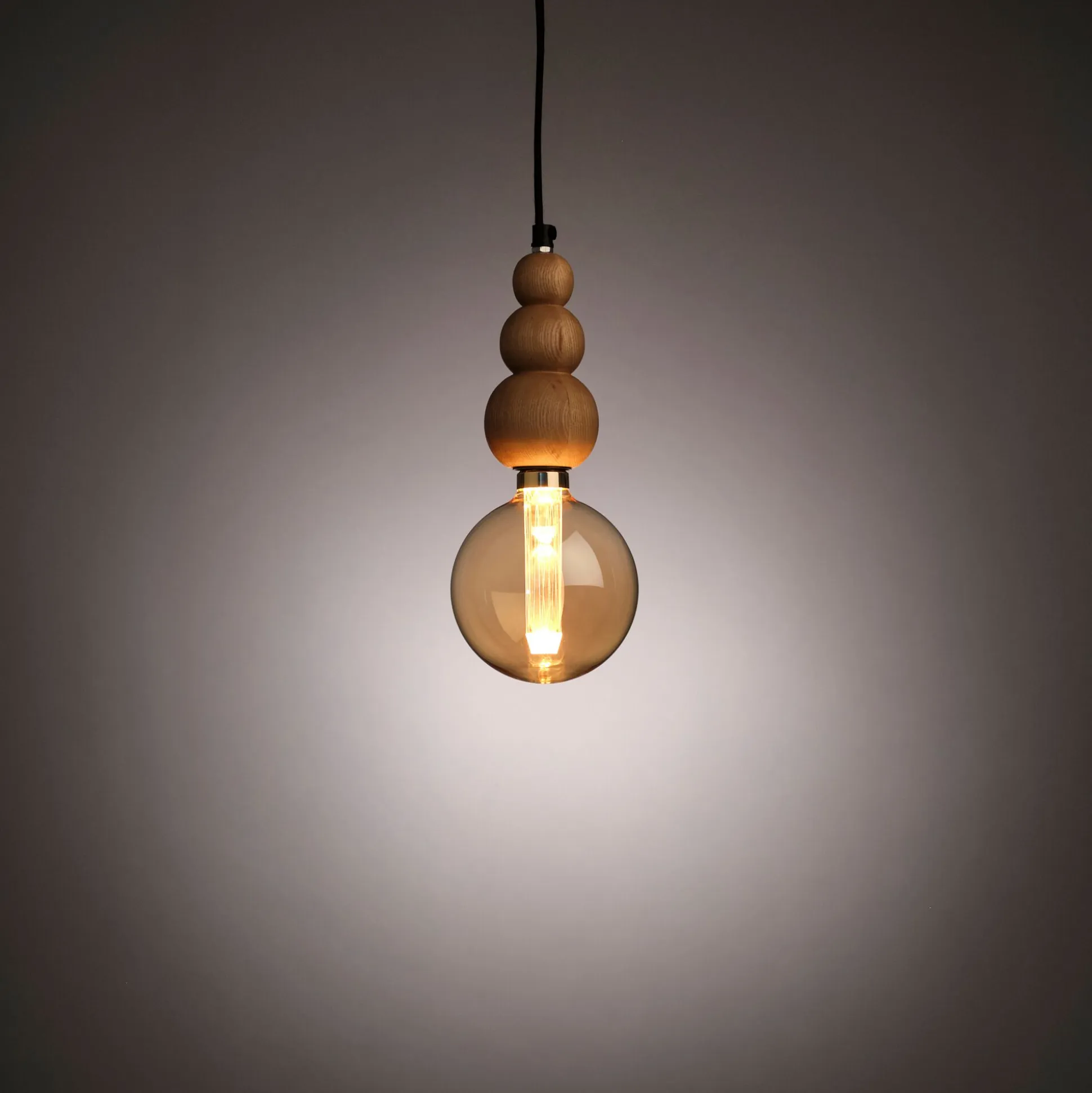 Suspension électrifiée en frêne H14,5cm - naturel