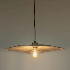 Suspension électrifiée en jonc de mer D61cm - naturel