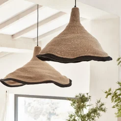 Suspension électrifiée en jonc de mer D61cm - naturel