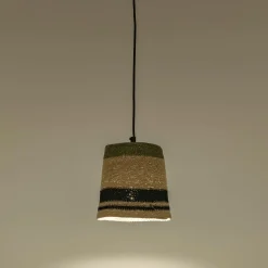 Suspension électrifiée en jonc de mer D14cm - naturel