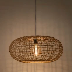 Suspension électrifiée en jute D60xH30cm - naturel