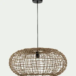 Suspension électrifiée en jute D60xH30cm - naturel