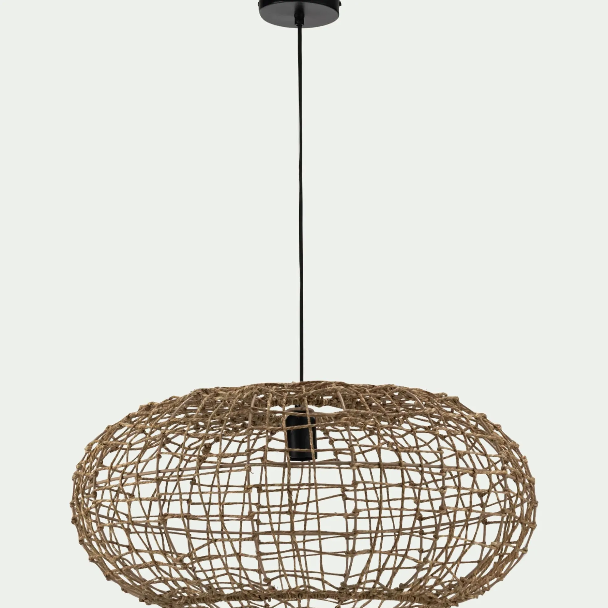 Suspension électrifiée en jute D60xH30cm - naturel