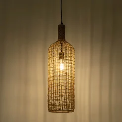 Suspension électrifiée en jute D20xH74cm - naturel