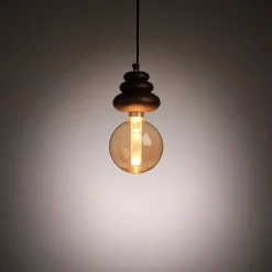 Suspension électrifiée en manguier H10cm - naturel