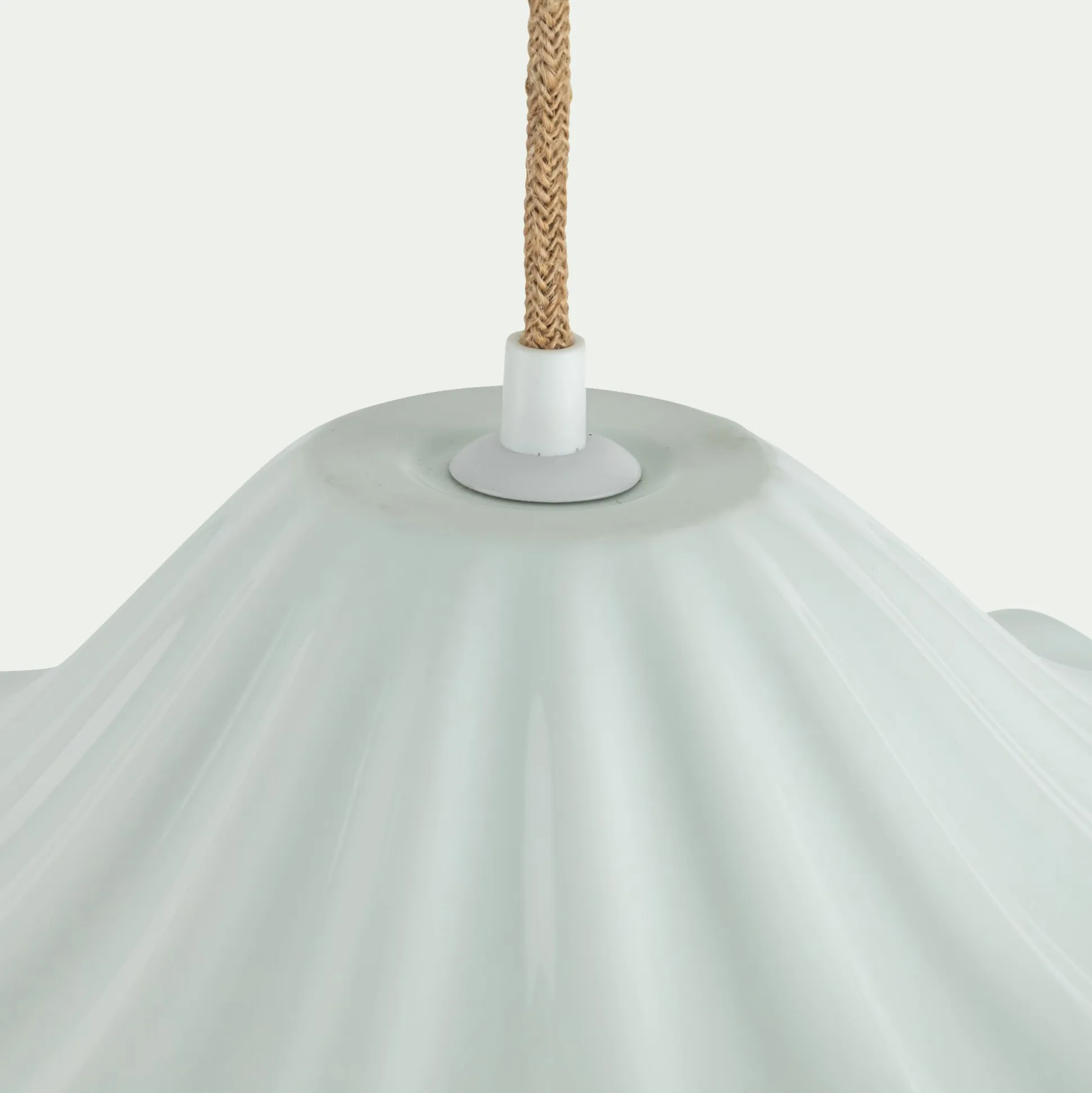 Suspension électrifiée en porcelaine D30cm - blanc