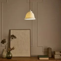 Suspension électrifiée en porcelaine D16cm - blanc