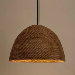 Suspension électrifiée en rotin D60cm - naturel