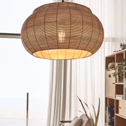 Suspension électrifiée en rotin D51cm - naturel