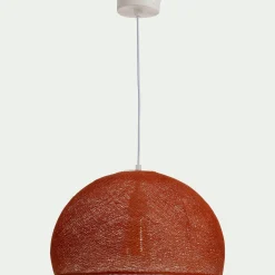 Suspension électrifiée en tissu D38cm - cuivre tanné
