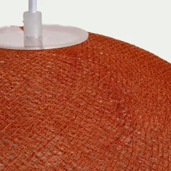 Suspension électrifiée en tissu D38cm - cuivre tanné