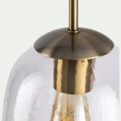 Suspension électrifiée en verre D15,5cm - transparent