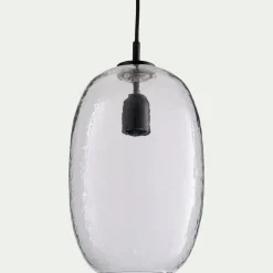 Suspension électrifiée en verre H35cm - transparent