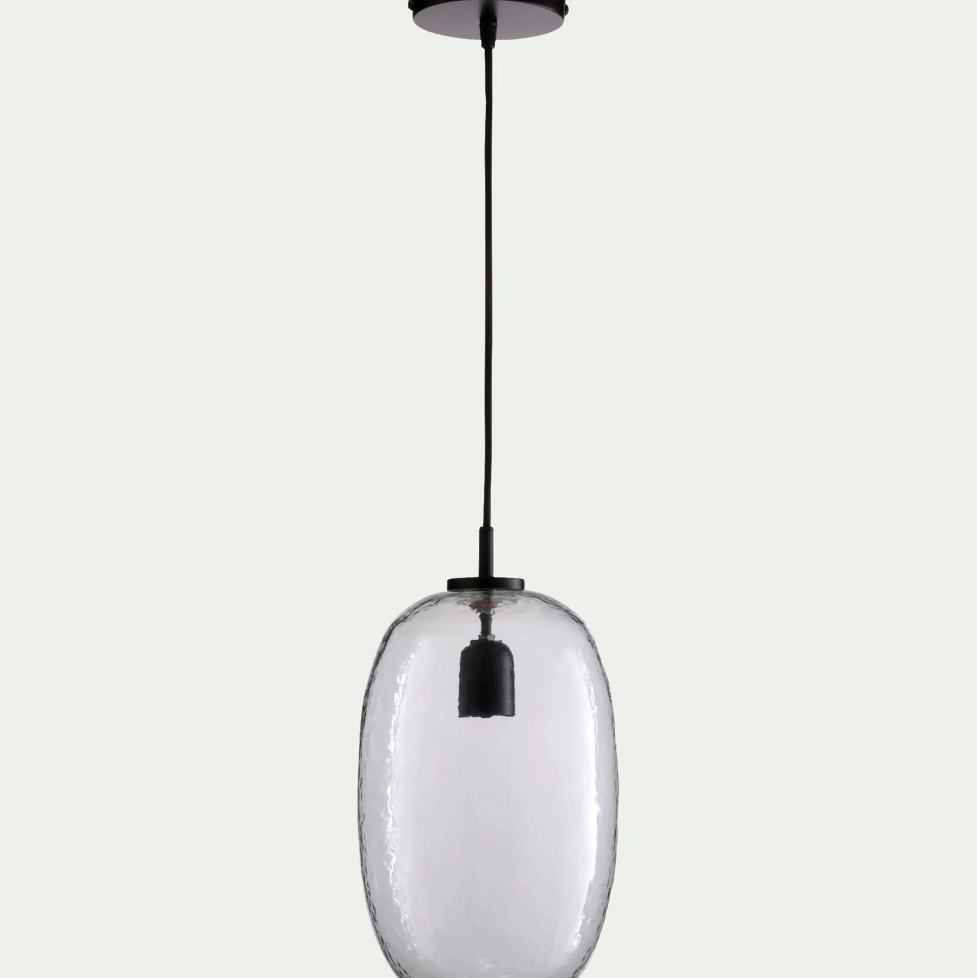 Suspension électrifiée en verre H35cm - transparent