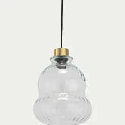 Suspension électrifiée en verre D24,5cm - transparent