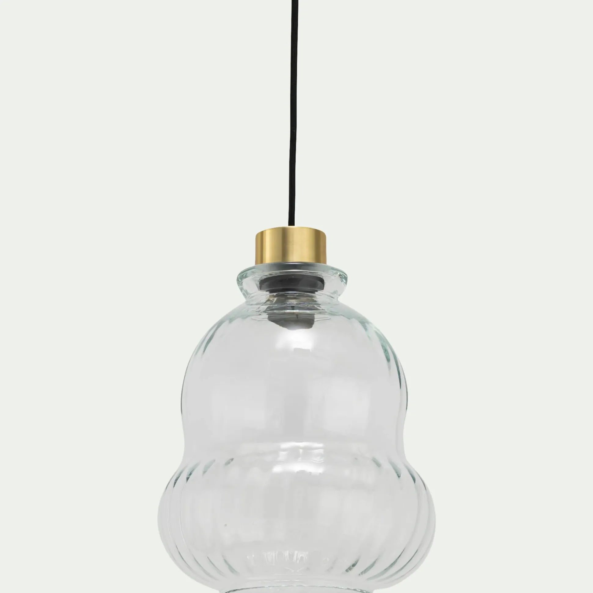 Suspension électrifiée en verre D24,5cm - transparent