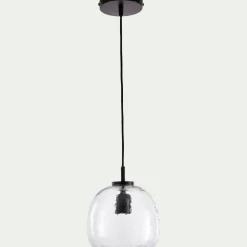 Suspension électrifiée en verre D20cm - transparent