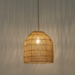 Suspension naturelle non électrifiée en rotin D43cm - naturel