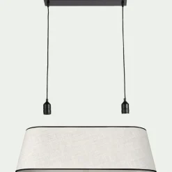 Suspension non éléctrifiée en jute L62cm - blanc