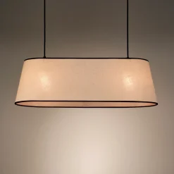 Suspension non éléctrifiée en jute L62cm - blanc