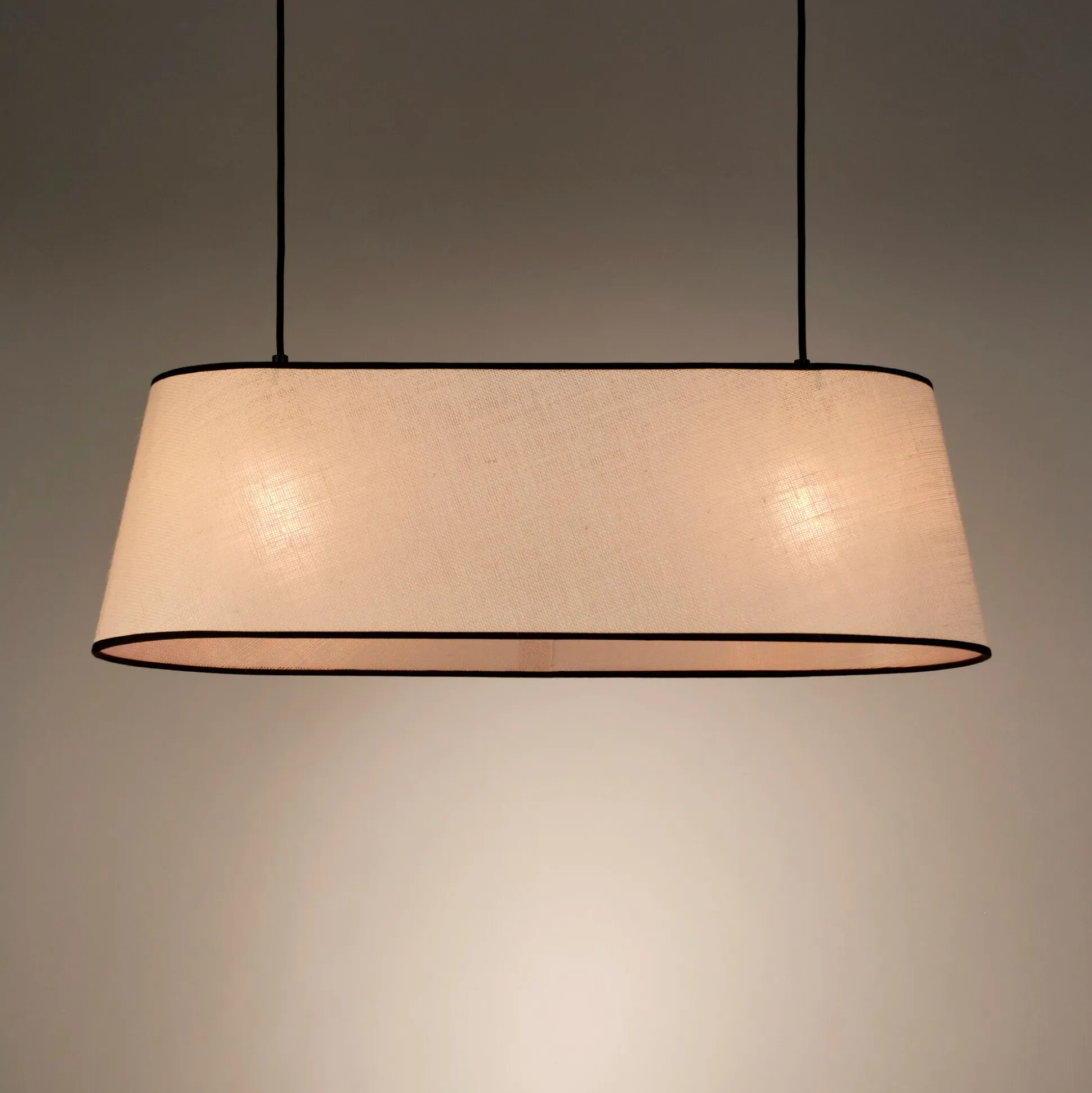 Suspension non éléctrifiée en jute L62cm - blanc