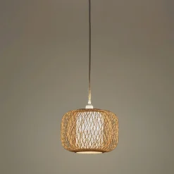 Suspension non électrifiée en bambou et papier D29cm - naturel